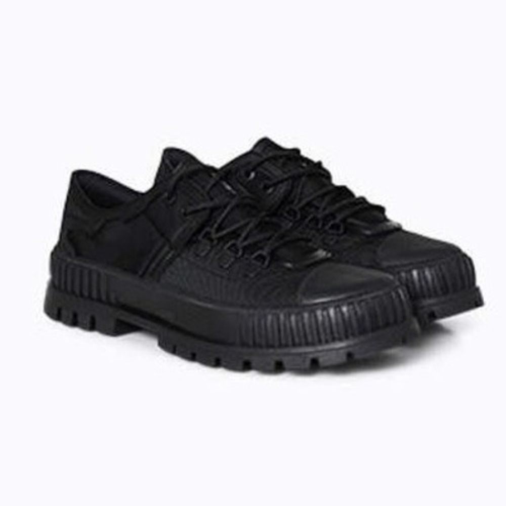Palladium x Rains Pallashock HKR Black Low Top Sneakers Shoes Womens 8.5